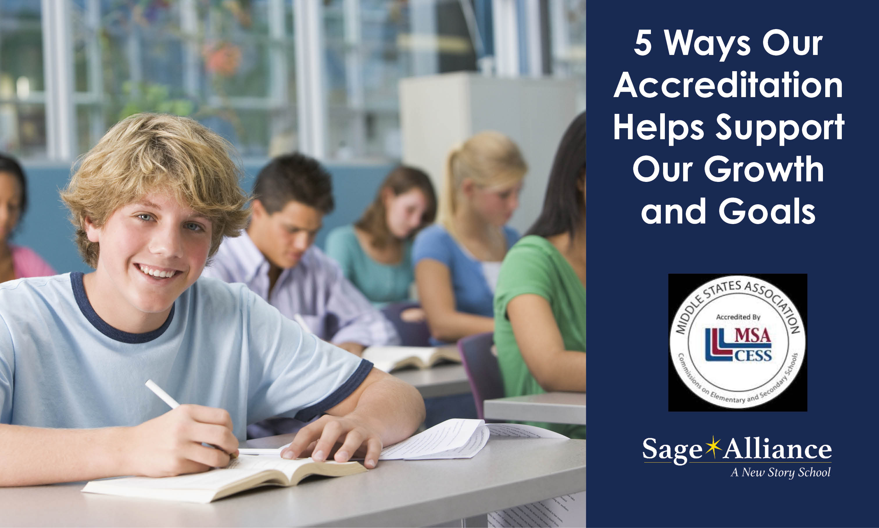 teenagers in a classroom studying